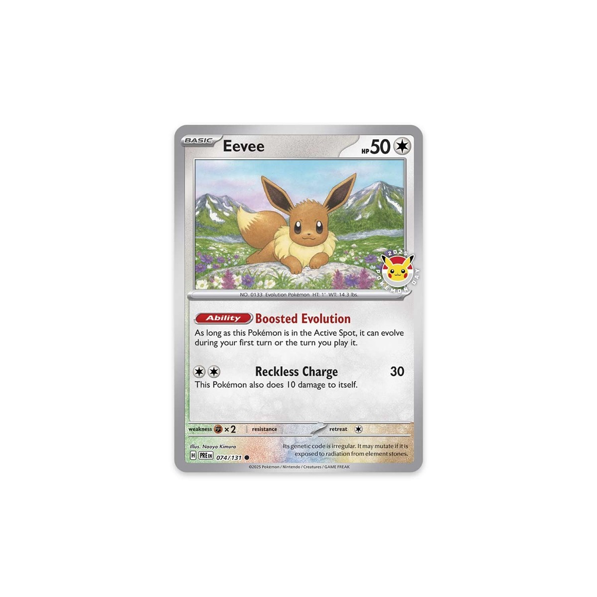 Pokémon TCG: Scarlet & Violet-Prismatic Evolutions Eevee Card, Coin & 2 Booster Packs
